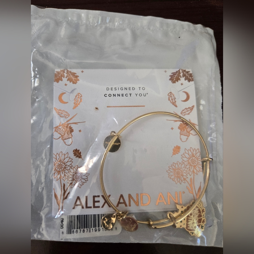 Alex and Ani Gold Butterfly Charm Bangle